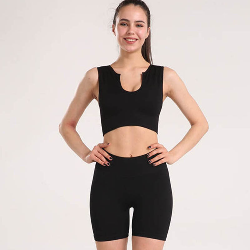 Custom Threaded U-shaped Beauty Back Sports Underwear, Running Shock Absorption Gathering Yoga Sports Bra Fitness Vest