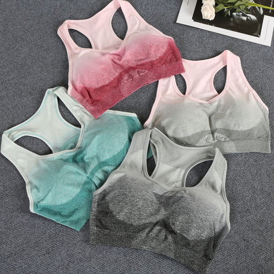 Summer Yoga Fitness Vest with Chest Pad Sports Vest Shock-proof Women's High-strength Outer Wear I-shaped Underwear