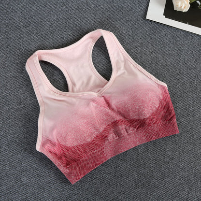 Summer Yoga Fitness Vest with Chest Pad Sports Vest Shock-proof Women's High-strength Outer Wear I-shaped Underwear