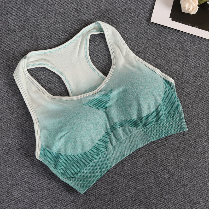 Summer Yoga Fitness Vest with Chest Pad Sports Vest Shock-proof Women's High-strength Outer Wear I-shaped Underwear