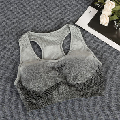 Summer Yoga Fitness Vest with Chest Pad Sports Vest Shock-proof Women's High-strength Outer Wear I-shaped Underwear