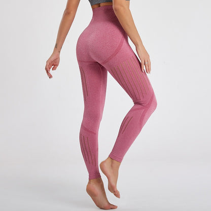 American Sports Style Yoga Pants Nine Points Women's Hip Yoga Pants Women's Yoga Trousers Peach Hip Seamless Fitness Pants