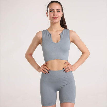 Custom Threaded U-shaped Beauty Back Sports Underwear, Running Shock Absorption Gathering Yoga Sports Bra Fitness Vest