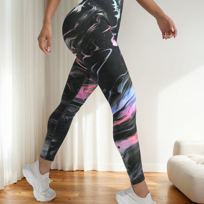 Seamless Peach Hip Yoga Pants Lift Hip Line Tight European and American Sports Fitness Leggings Tie-dye