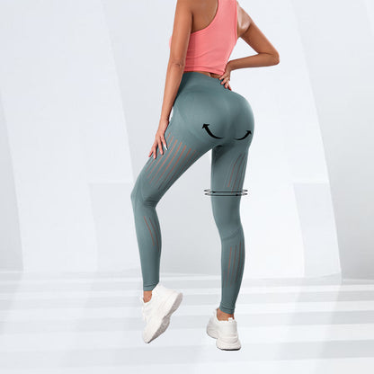 New Nude Yoga Pants Women's High Waist Hip Lift Outer Wear Fitness Pants Tight Running Training Sports Breathable Trousers Summer