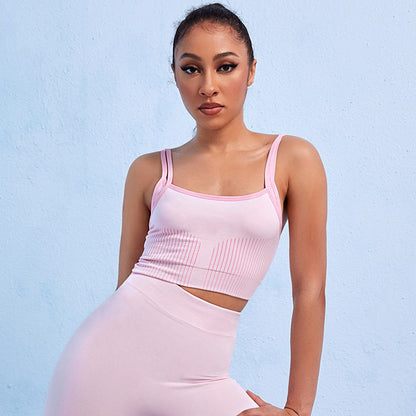 Sports Vest Women's Sports Fitness Running Shock-proof Yoga Special Bra High-strength Vest Gathering Anti-sagging