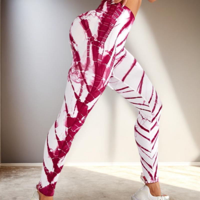 Black Yoga Pants Sports High Quality Shark Pants Dark Pattern Fitness Pants Women's No Embarrassment Line Peach Buttocks Quick Drying