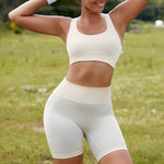 European and American Seamless Yoga Clothes Women's Sports Suits Shock-proof Gathering Anti-sagging Sports Pants Fitness Pants Women's Running