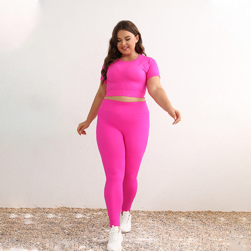 Popular Yoga Clothes Set Wholesale Seamless Tie-dye Yoga Clothes Set Lulu Same Fitness Running Short Sleeves