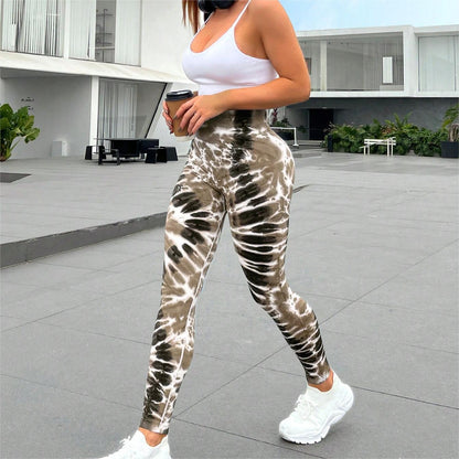 Black Yoga Pants Sports High Quality Shark Pants Dark Pattern Fitness Pants Women's No Embarrassment Line Peach Buttocks Quick Drying