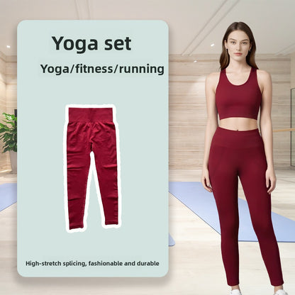 Yoga Suit Cross-border Women's Two-piece Suit, Outer Wear Fitness Suit, High-end Women's Loose Summer Quick Drying