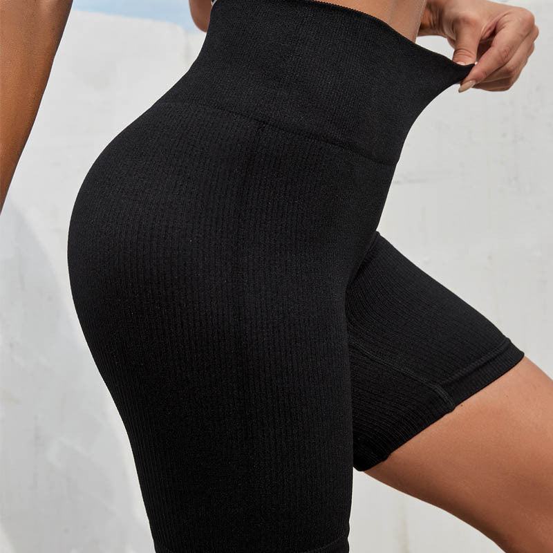 Hot-selling Summer Belly and Buttocks Running Three-point Fitness Pants High-waisted Peach Buttocks Sweatpants Nude Yoga Pants