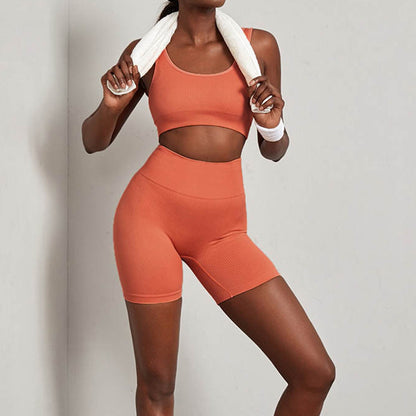 European and American Seamless Yoga Clothes Women's Sports Suits Shock-proof Gathering Anti-sagging Sports Pants Fitness Pants Women's Running