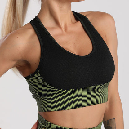 Sports Underwear Women's Fitness Integrated Cup Shock-proof and Anti-sagging High-strength Full-package Non-chest-pressing Yoga Clothing Women's Underwear