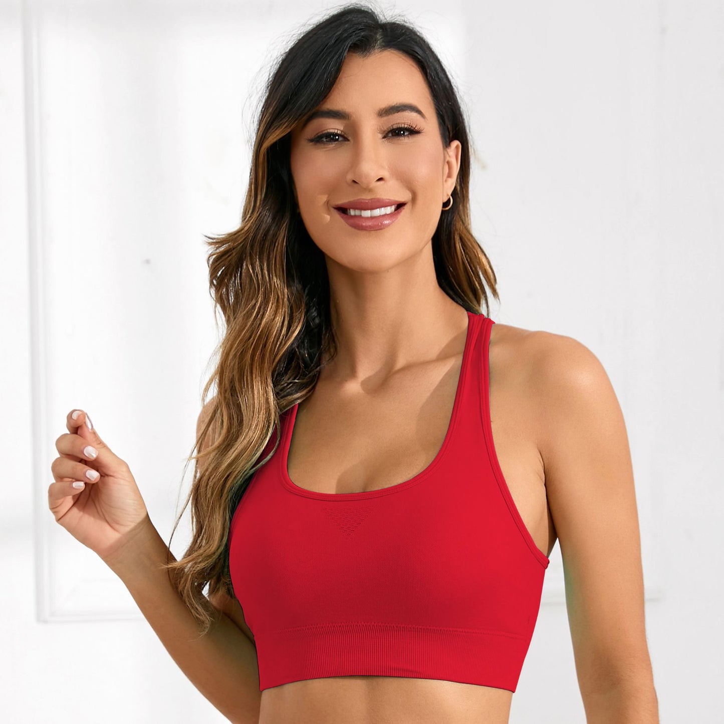 Sports Vest, Women's Fitness, Shockproof, Fixed Cup, Non-Running Cup, Yoga Underwear, Women's Vest, Integrated Backless Yoga Wear