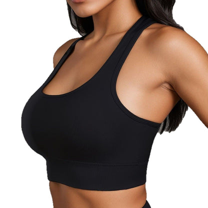 Sports Bra Women's Fitness High-strength Breathable Non-chest Compression Sports Bra Women's Shockproof Anti-sagging Non-wire Movement