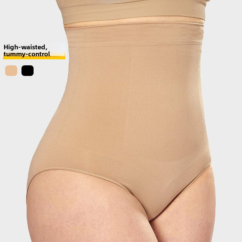 Customized Large Size Seamless Belly Pants Solid Color High Waist Hip Leggings Simple Postpartum Body Sculpting Breathable Women's Underwear