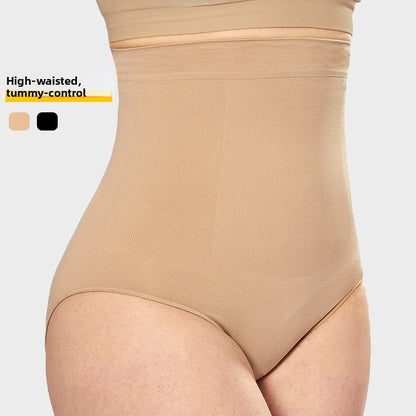 Customized Large Size Seamless Belly Pants Solid Color High Waist Hip Leggings Simple Postpartum Body Sculpting Breathable Women's Underwear