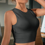 Sports Underwear Women's Shock-proof and Anti-sagging Fixed Cup High-strength Integrated Cup Without Back Buckle Backless Yoga Clothes Look Thin