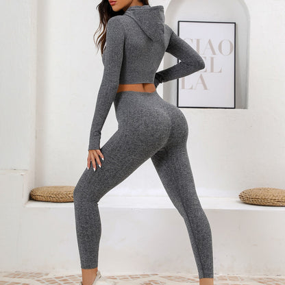 Morning Running Suit Women's Running Suit Yoga Suit Women's Two-piece Suit New High-end Sports Suit Autumn Coat