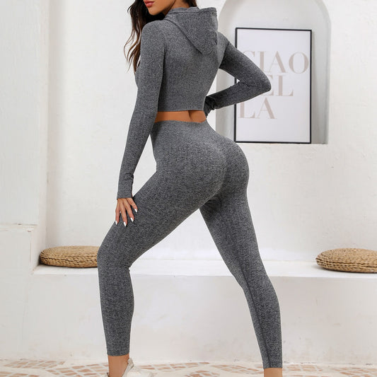 Morning Running Suit Women's Running Suit Yoga Suit Women's Two-piece Suit New High-end Sports Suit Autumn Coat