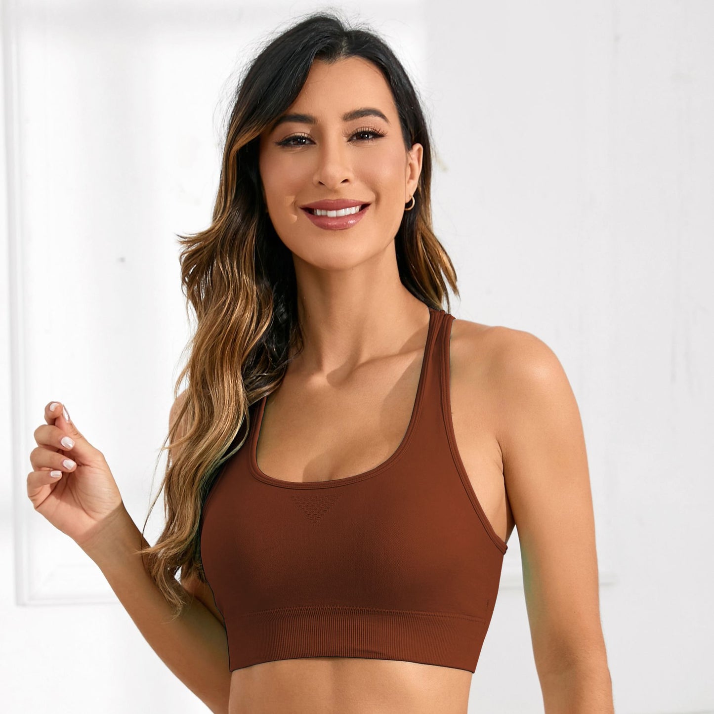 Sports Vest, Women's Fitness, Shockproof, Fixed Cup, Non-Running Cup, Yoga Underwear, Women's Vest, Integrated Backless Yoga Wear