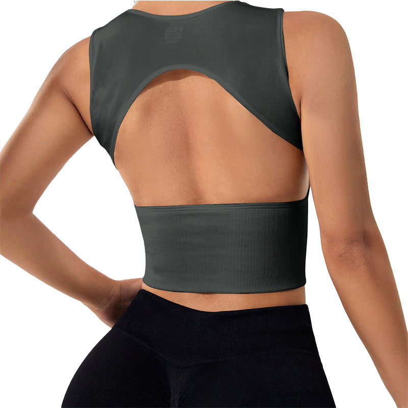 Sports Vest Women's Outer Wear Anti-sagging Fitness Yoga Vest Yoga Suit Women's Top Running Quick-drying I-shaped Vest