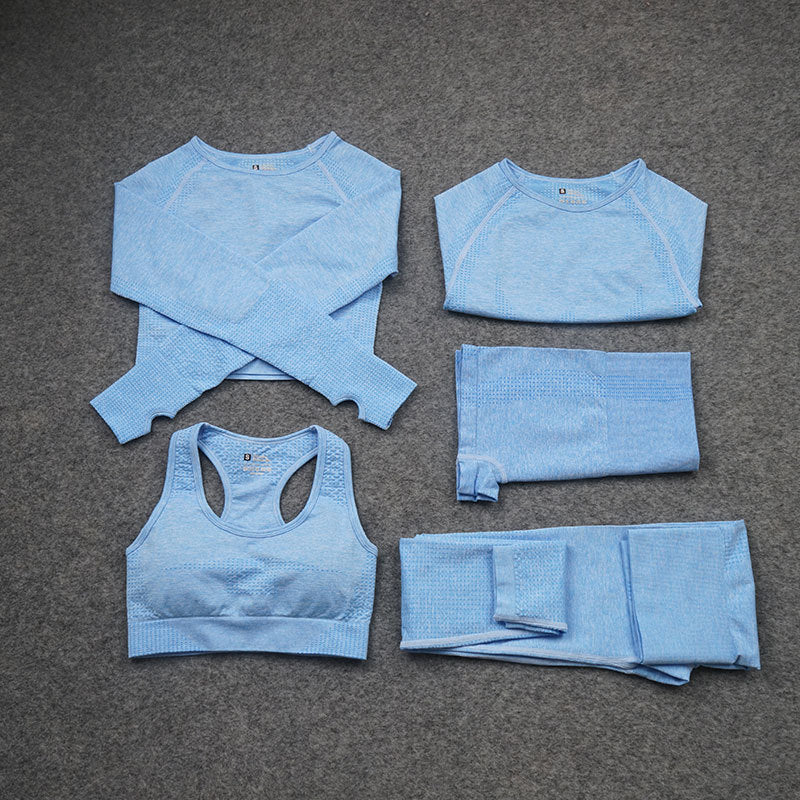 Summer Professional Vest Yoga Suit Suitfashion Suspender Bra Short-sleeved Yoga Suit Women's Cross-border Yoga Suit