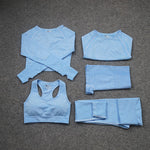 Summer Professional Vest Yoga Suit Suitfashion Suspender Bra Short-sleeved Yoga Suit Women's Cross-border Yoga Suit