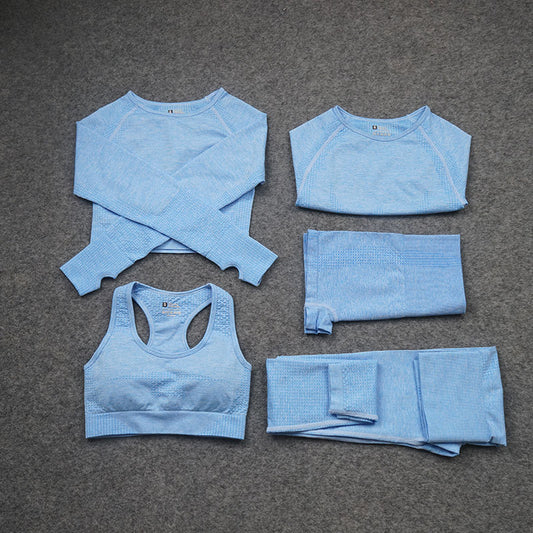 Summer Professional Vest Yoga Suit Suitfashion Suspender Bra Short-sleeved Yoga Suit Women's Cross-border Yoga Suit