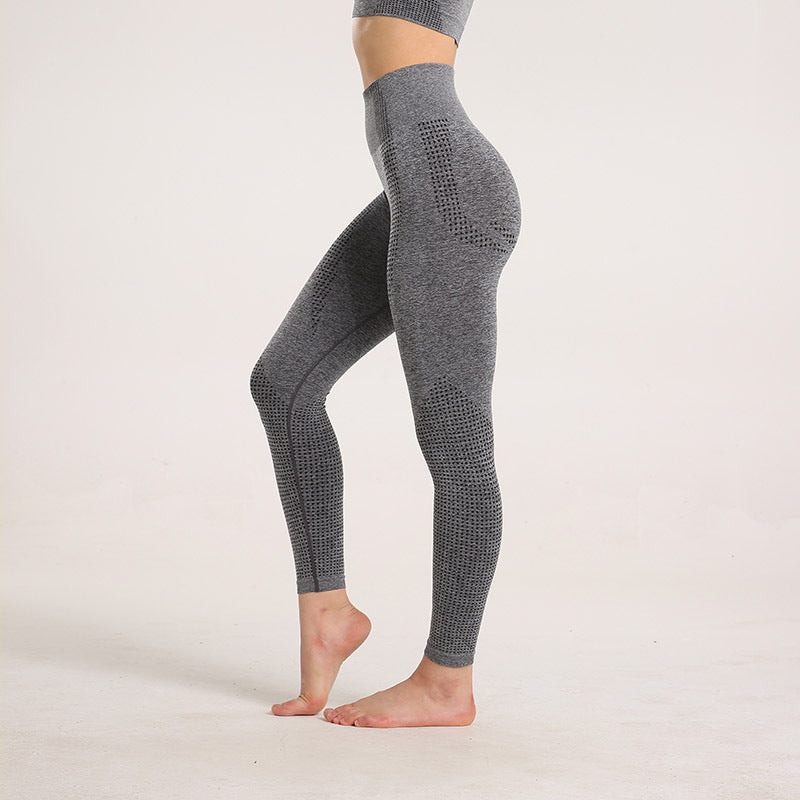 New European and American Sports Yoga Pants Women's Quick-drying Tight Hip-lifting Yoga Pants Peach Hip High Waist