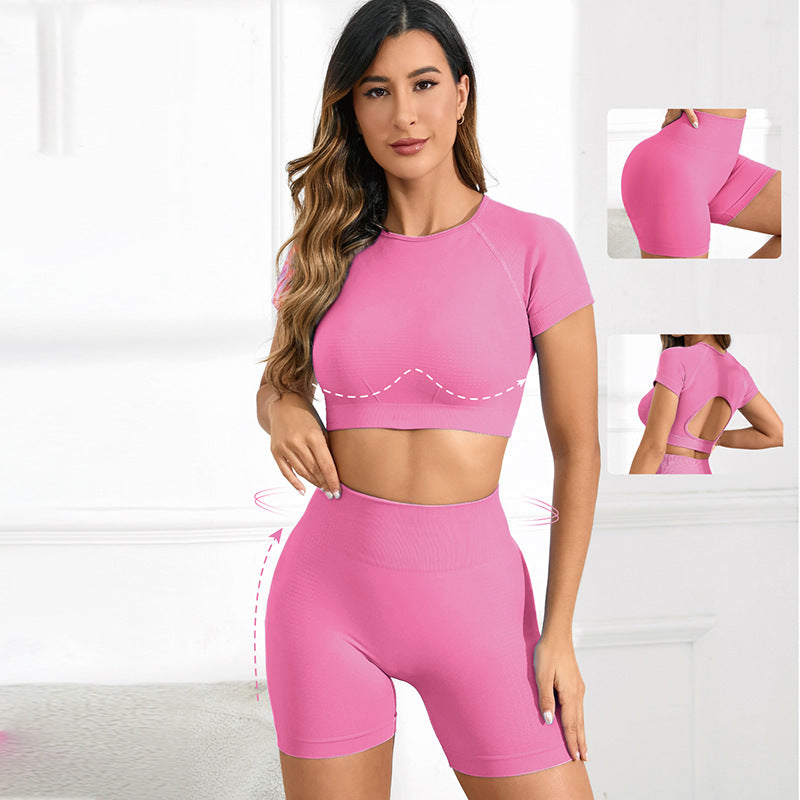 Sports Yoga Suit Women's Two-piece Suit Women's Fitness Suit Tight-fitting The Same Women's Yoga Suit High-end Summer
