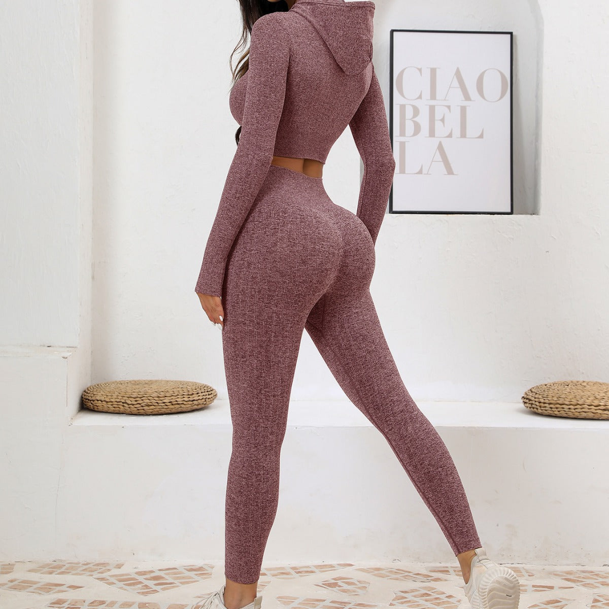 Morning Running Suit Women's Running Suit Yoga Suit Women's Two-piece Suit New High-end Sports Suit Autumn Coat