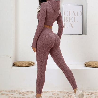 Morning Running Suit Women's Running Suit Yoga Suit Women's Two-piece Suit New High-end Sports Suit Autumn Coat