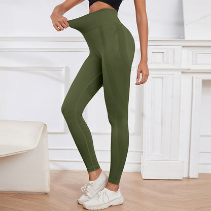 Sports Seamless Yoga Pants Belly Shaping Hip Lifting Peach Fitness Pants Hip Lifting Fitness Pants Women's Fitness Pants
