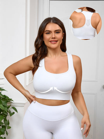 Large Size Sports Bra Wholesale, Yoga Bra Integrated Fixed Cup with Chest Pad Summer Shock-proof Fitness Bra