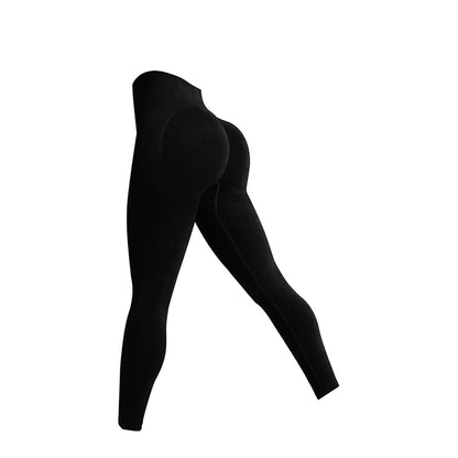 Black Yoga Pants Sports High Quality Shark Pants Dark Pattern Fitness Pants Women's No Embarrassment Line Peach Buttocks Quick Drying