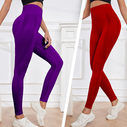 Sports Seamless Yoga Pants Belly Shaping Hip Lifting Peach Fitness Pants Hip Lifting Fitness Pants Women's Fitness Pants
