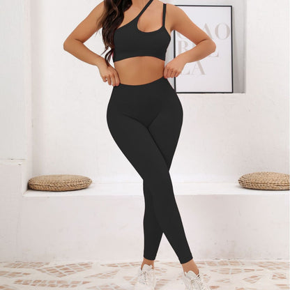 Oblique Suspenders, Solid Color Bra, Beautiful Back, Tight Fit, Slim Fit Women's Yoga, Running Sports Vest