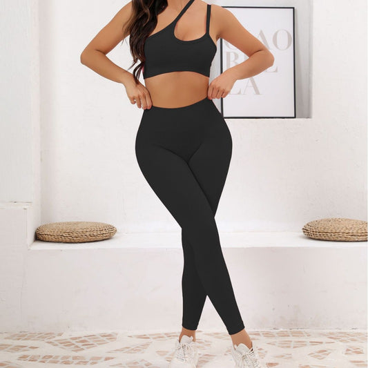 Oblique Suspenders, Solid Color Bra, Beautiful Back, Tight Fit, Slim Fit Women's Yoga, Running Sports Vest