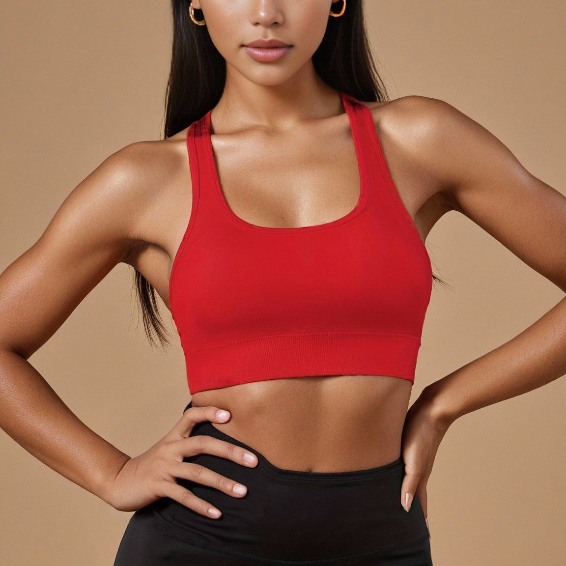 Sports Bra Women's Fitness High-strength Breathable Non-chest Compression Sports Bra Women's Shockproof Anti-sagging Non-wire Movement