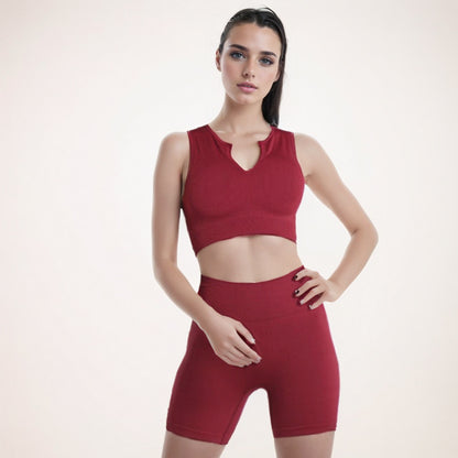 Custom Threaded U-shaped Beauty Back Sports Underwear, Running Shock Absorption Gathering Yoga Sports Bra Fitness Vest