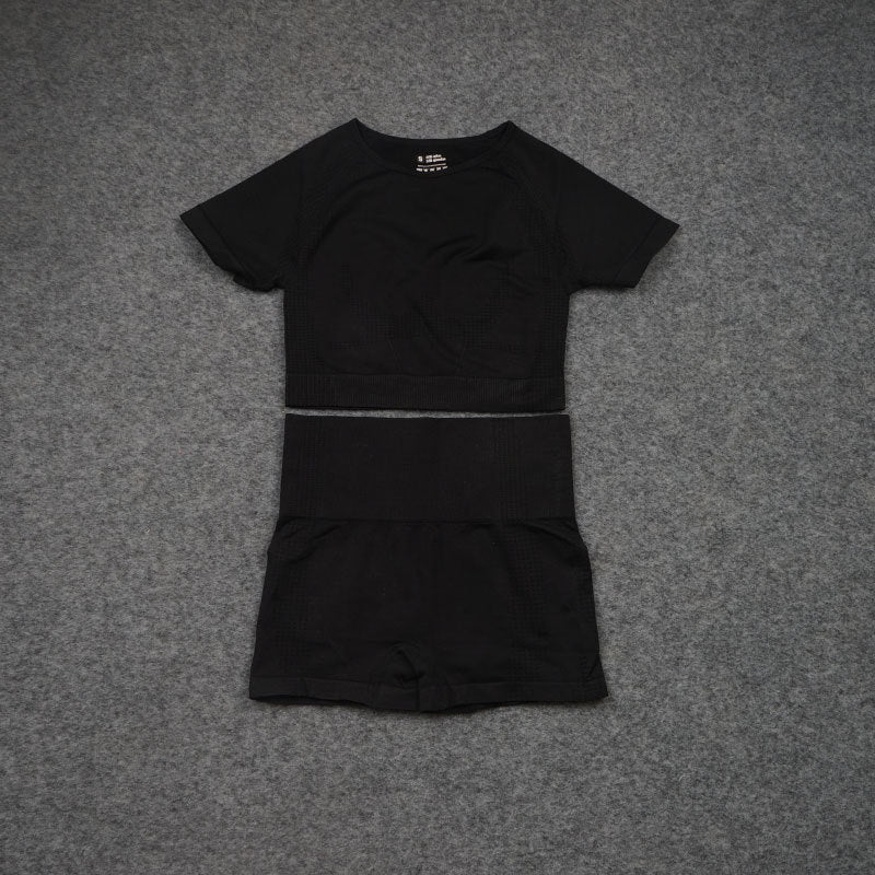 Summer Professional Vest Yoga Suit Suitfashion Suspender Bra Short-sleeved Yoga Suit Women's Cross-border Yoga Suit