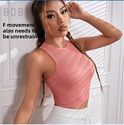 Spot Yoga Tops, Sports Vests, Women's Outer Wear, High-end Sleeveless Yoga Clothes, Tops, Summer Quick-drying Fitness Clothes