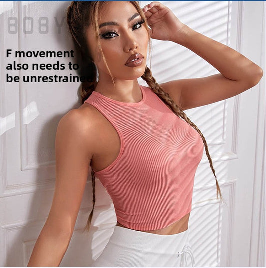 Spot Yoga Tops, Sports Vests, Women's Outer Wear, High-end Sleeveless Yoga Clothes, Tops, Summer Quick-drying Fitness Clothes