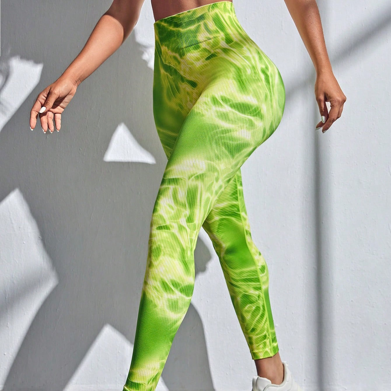 American Sports Style Yoga Pants Nine Points Women's Hip Yoga Pants Women's Yoga Trousers Peach Hip Seamless Fitness Pants