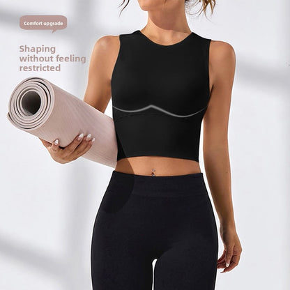 Sports Style Yoga Clothes, Yoga Vest, High-end Sense Outer Wear, Quick-drying Fitness Vest, Women's European and American Yoga Clothes, Women's Underwear