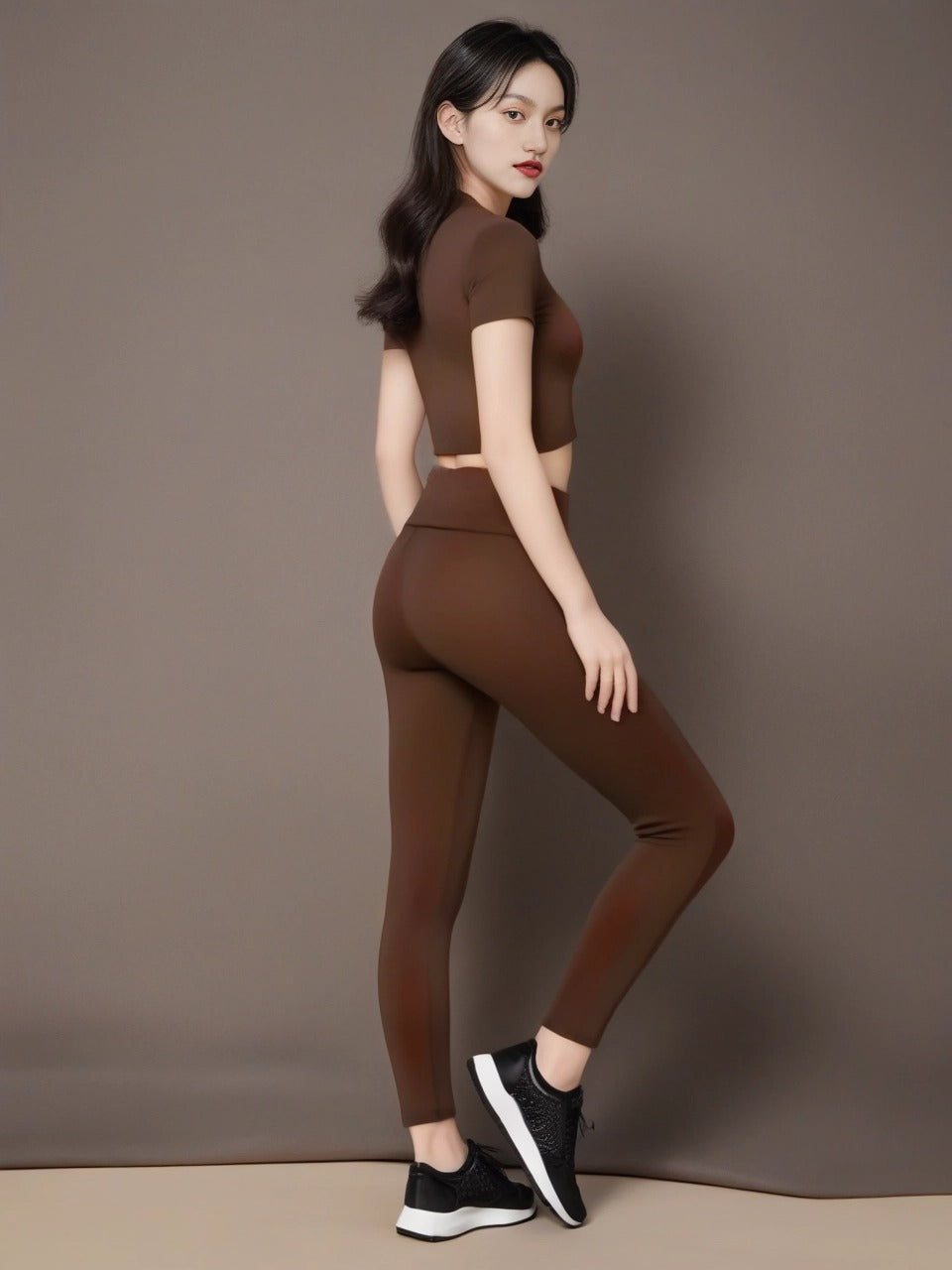 Fitness Yoga Suit Set, High-end Summer, Tight Yoga Suit, Two-piece Set, Trousers, Short-sleeved Pilates Fitness Suit