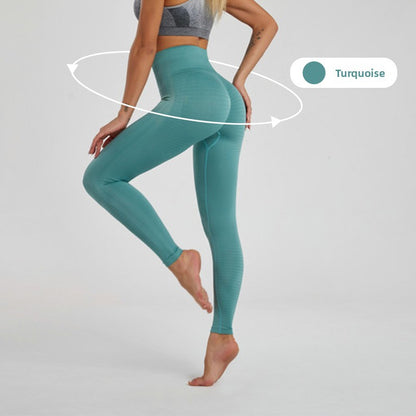 American Sports Style Yoga Pants Nine Points Women's Hip Yoga Pants Women's Yoga Trousers Peach Hip Seamless Fitness Pants