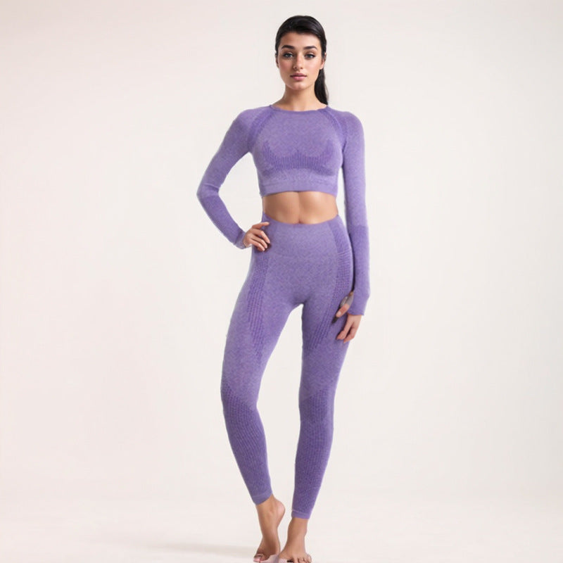 Yoga Clothes Wholesale Set Summer High-end Running Sports Top Tight and Thin Moisture-wicking Yoga Trousers